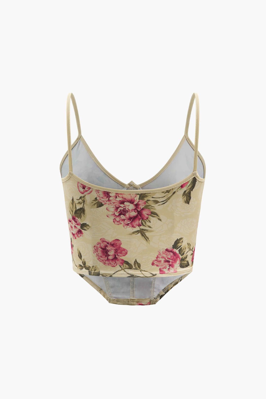 Floral Print Corset Top And Slit Midi Skirt Set sold by Micas product image thumbnail 4