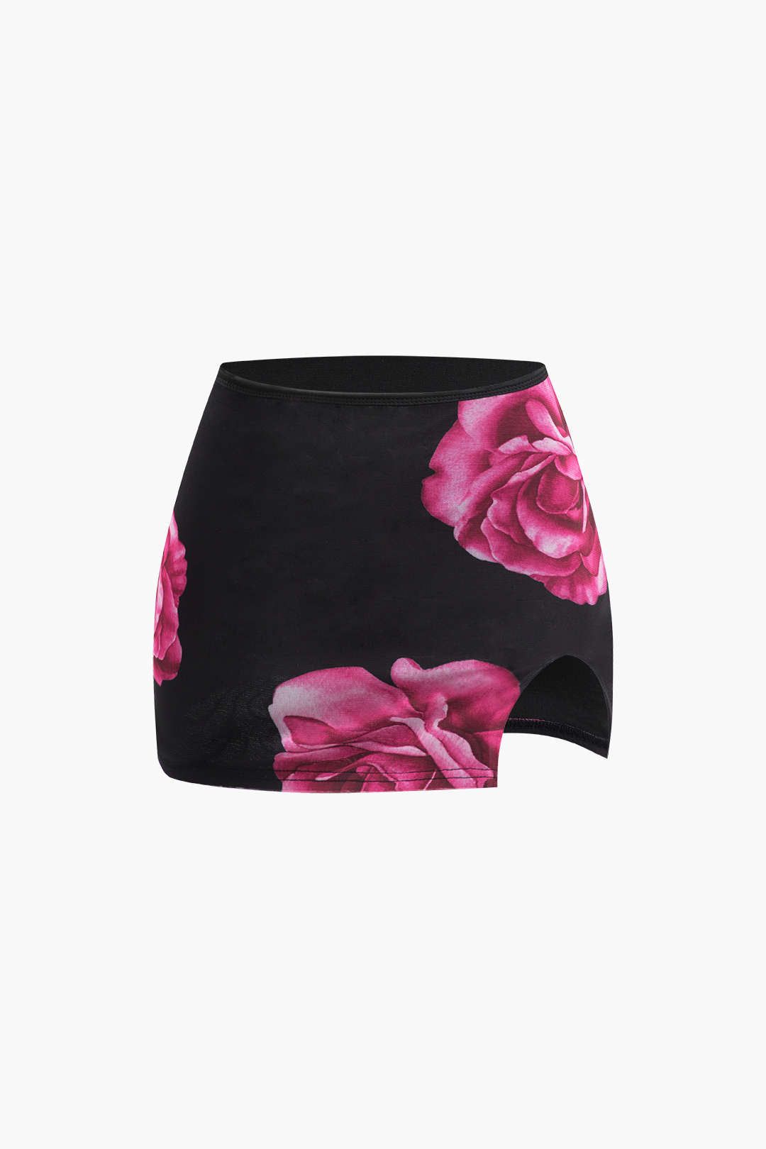 Floral Print Mesh Long Sleeve Top And Mini Skirt Set sold by Micas product image thumbnail 3