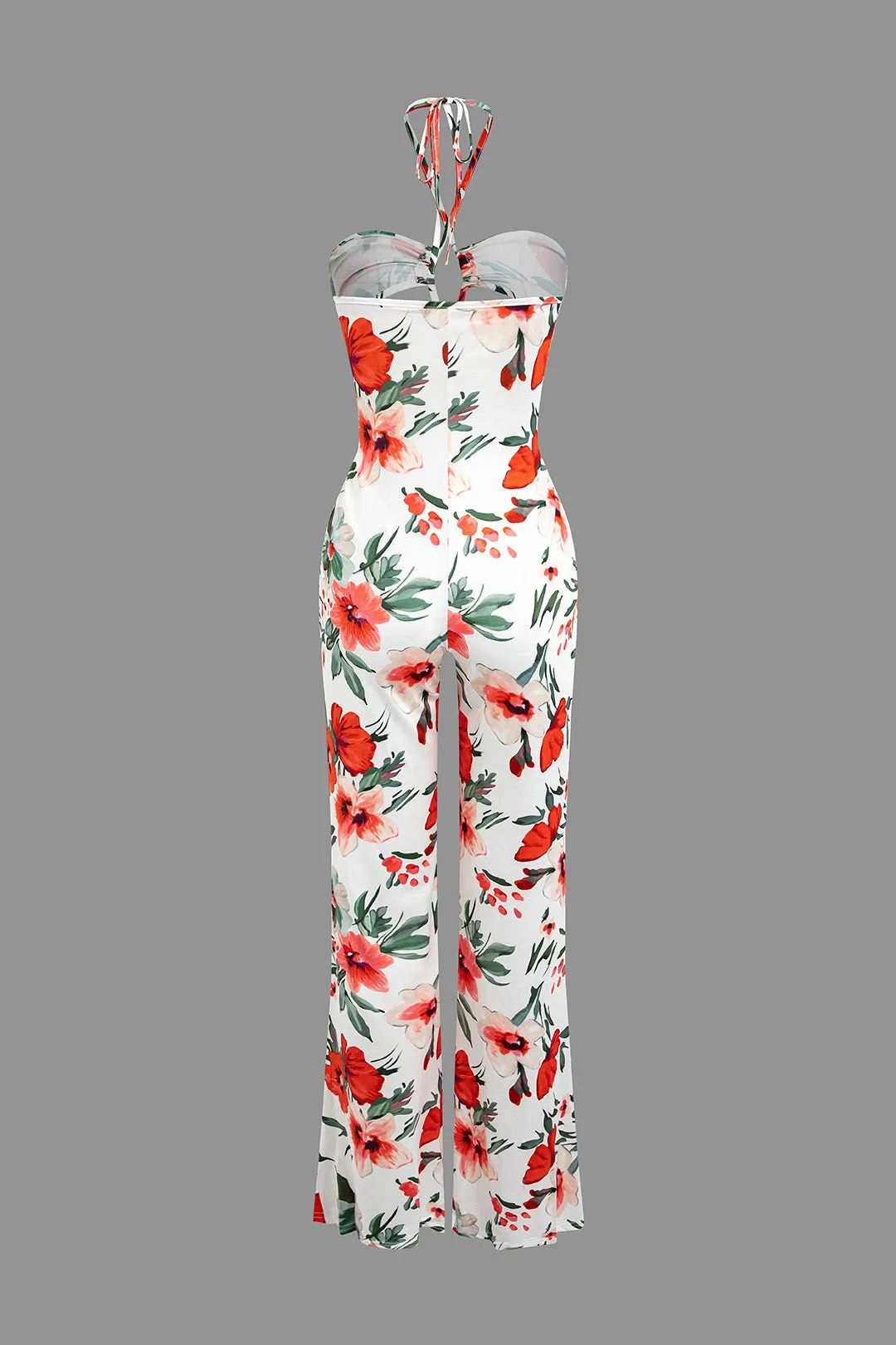 Floral Print Cut-Out Ruched Jumpsuit sold by Micas product image thumbnail 2