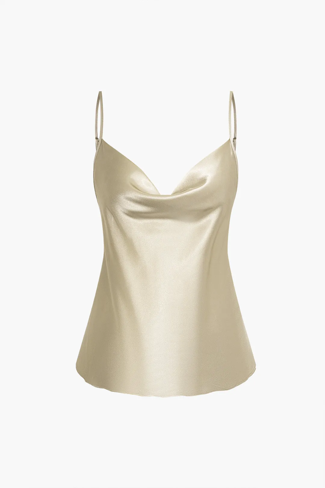 Solid Cowl Neck Cami Top And Pants Sleepwear Set sold by Micas product image thumbnail 2