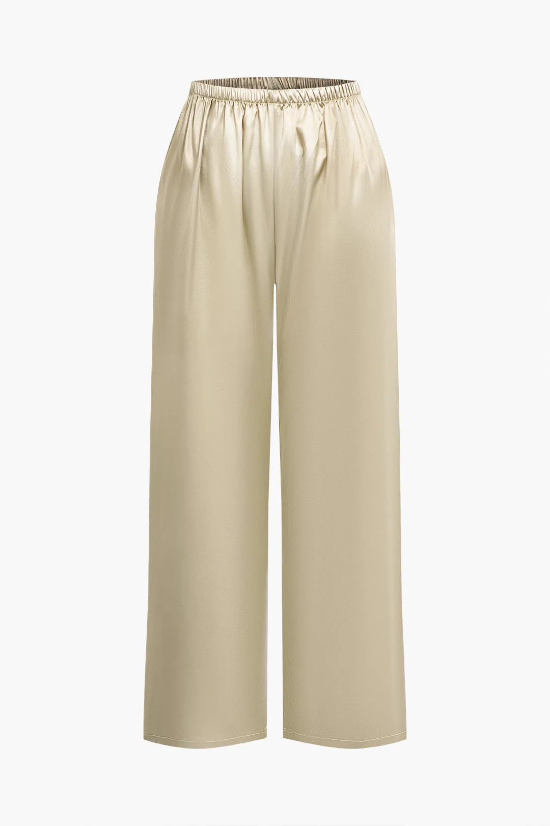 Solid Cowl Neck Cami Top And Pants Sleepwear Set sold by Micas product image thumbnail 3