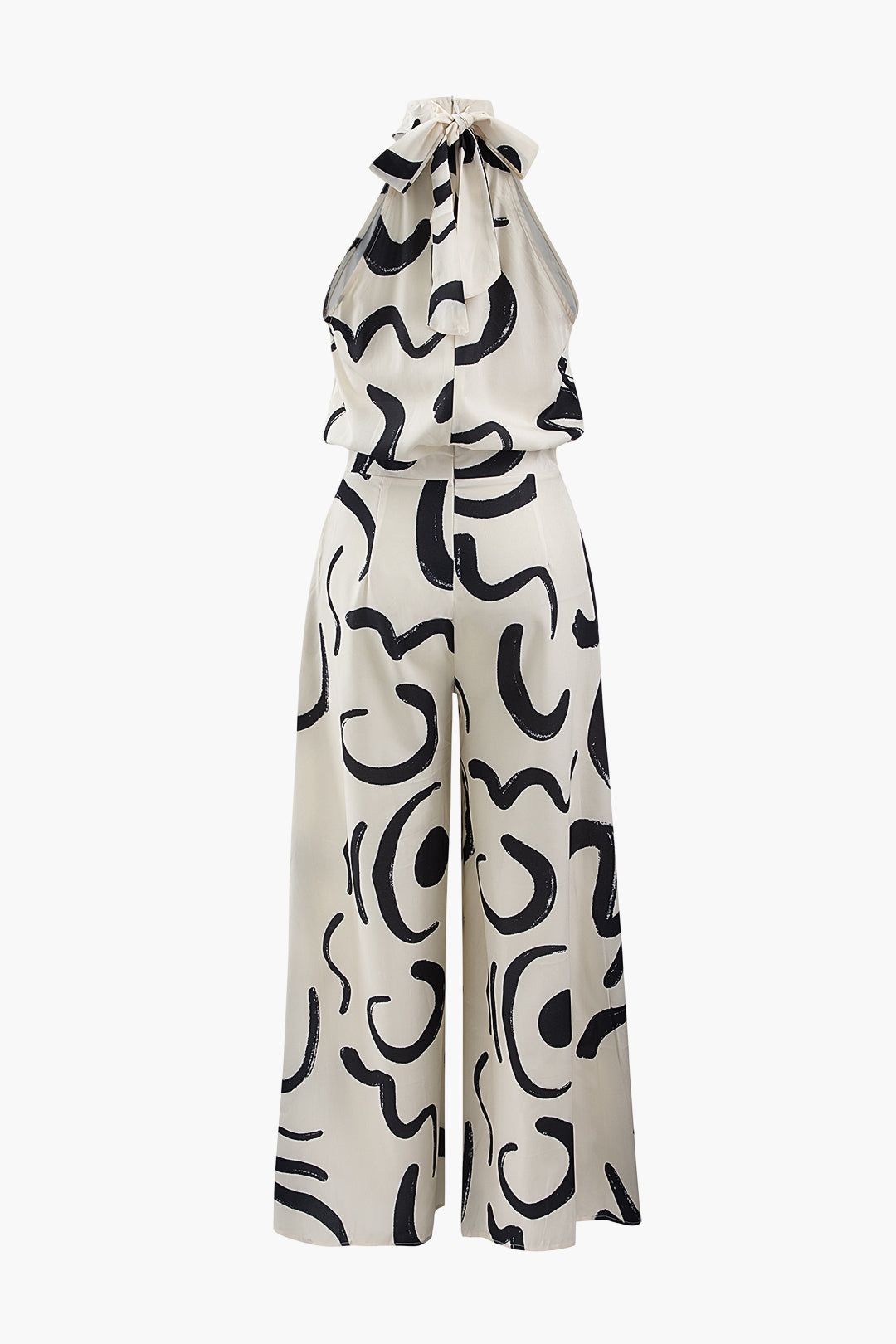 Line Print Halter Wide Leg Jumpsuit sold by Micas product image thumbnail 2