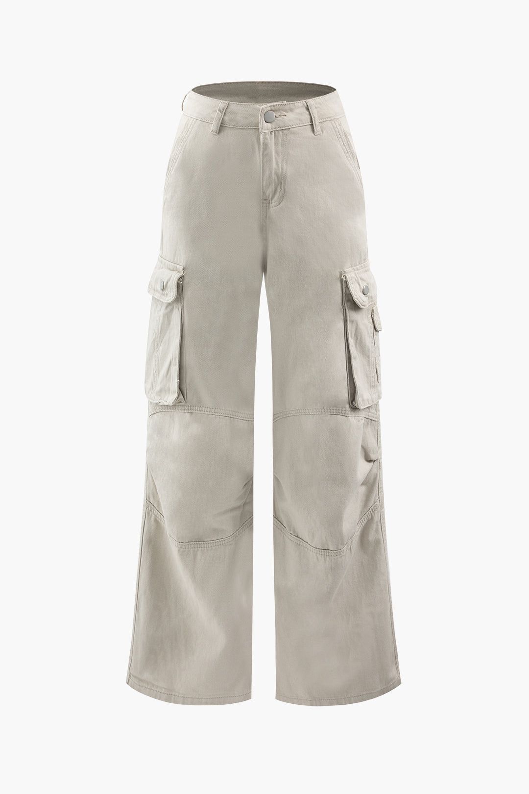 Flap Pocket Wide Leg Cargo Pants sold by Micas