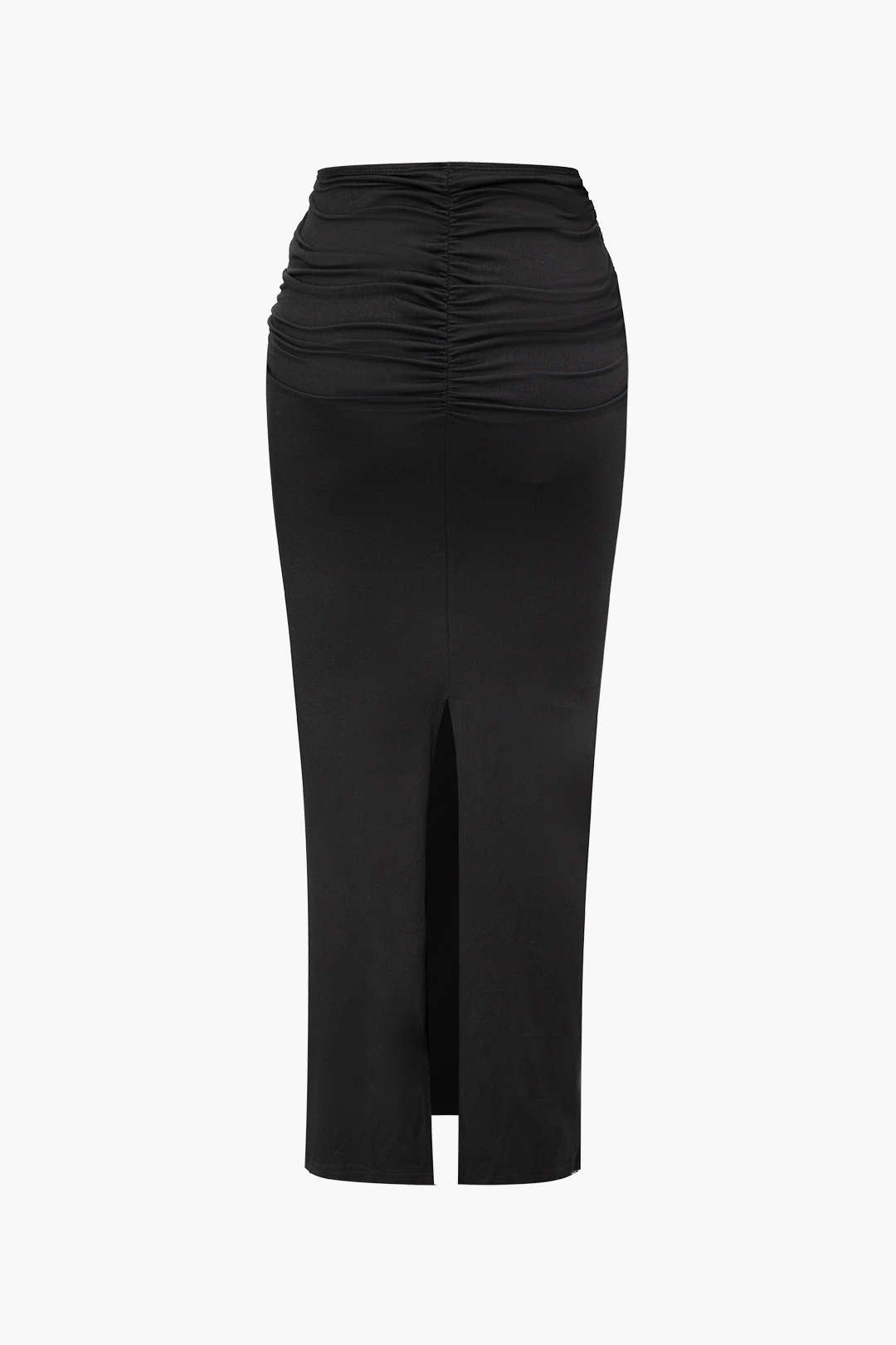 Square Neck Long Sleeve Top And Ruched Maxi Skirt Set sold by Micas product image thumbnail 5