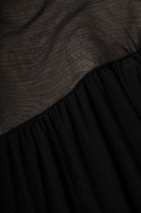 Off-Shoulder Mesh Ruched Maxi Dress sold by Micas