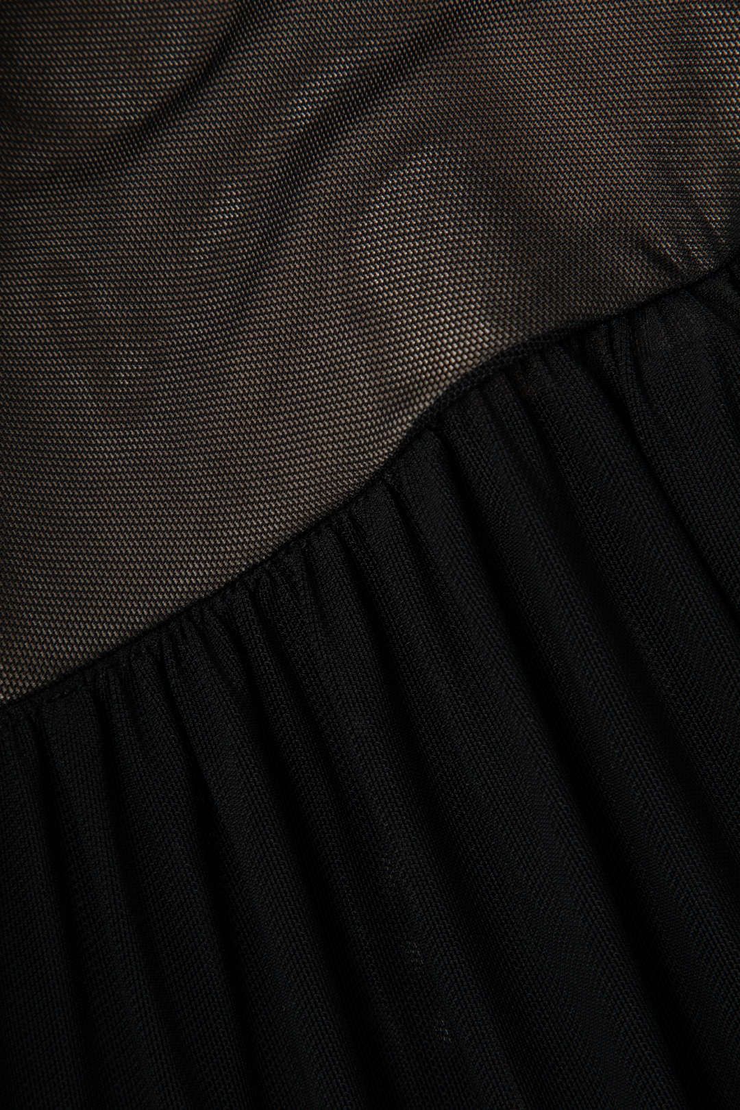Off-Shoulder Mesh Ruched Maxi Dress sold by Micas product image thumbnail 6