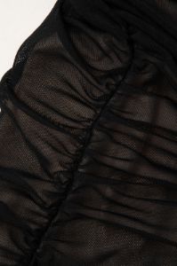 Off-Shoulder Mesh Ruched Maxi Dress sold by Micas