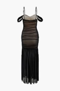 Off-Shoulder Mesh Ruched Maxi Dress sold by Micas