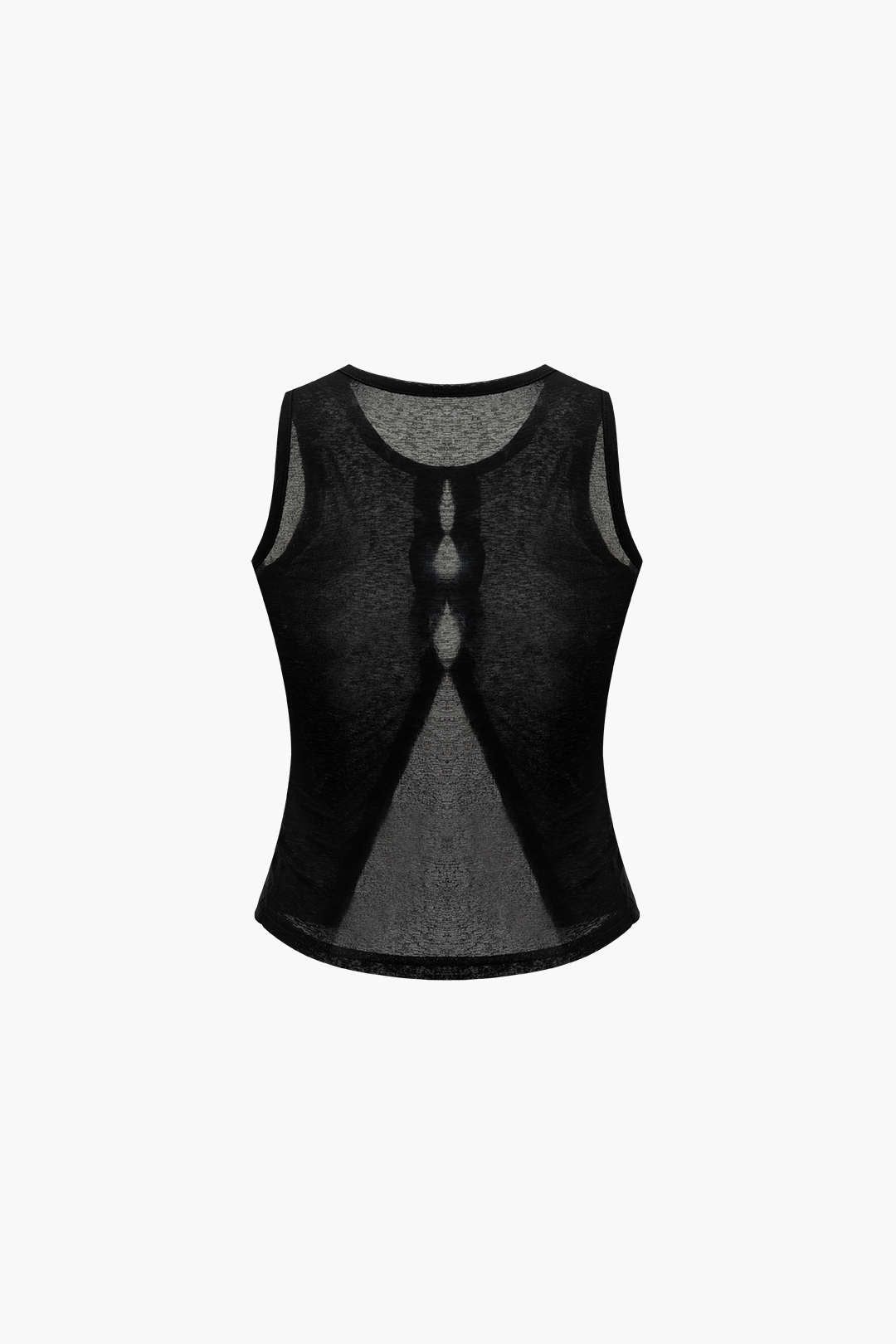 Sheer Cut Out Slit Tank Top sold by Micas product image thumbnail 2