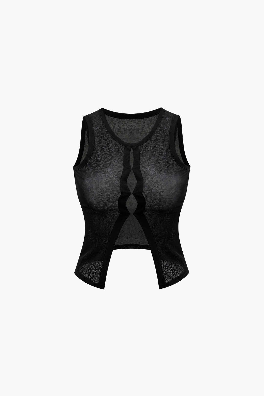 Sheer Cut Out Slit Tank Top sold by Micas