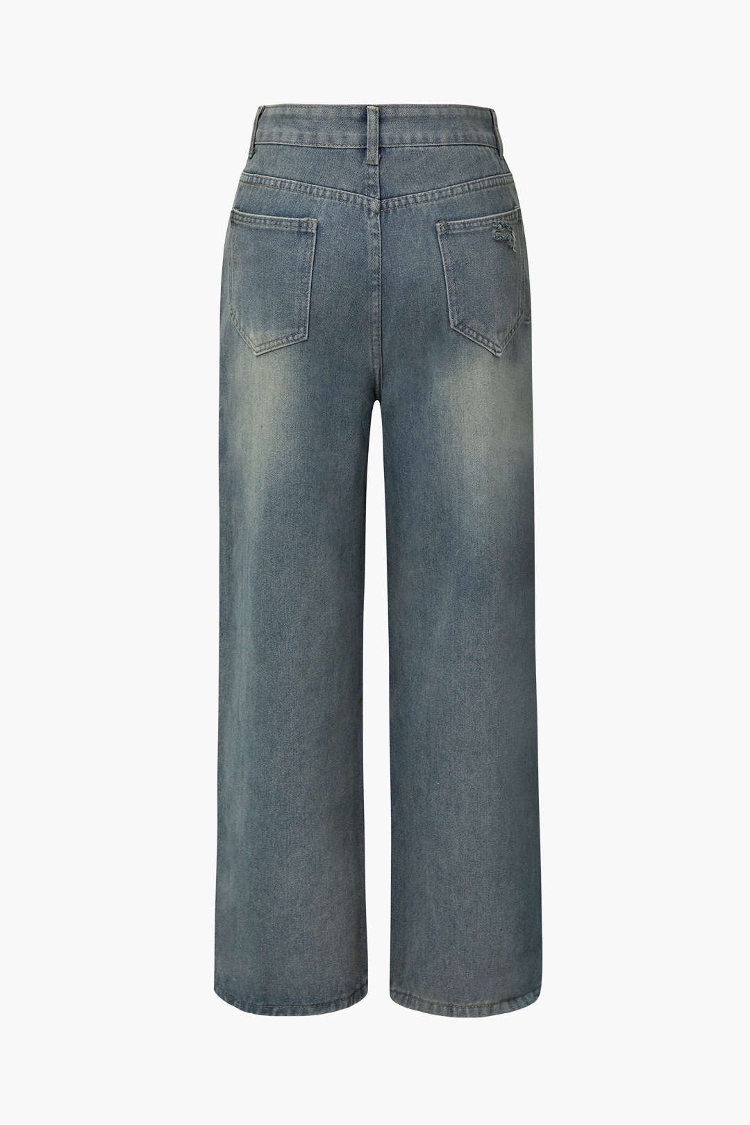 High Waisted Destroyed Straight Leg Jeans sold by Micas product image thumbnail 2