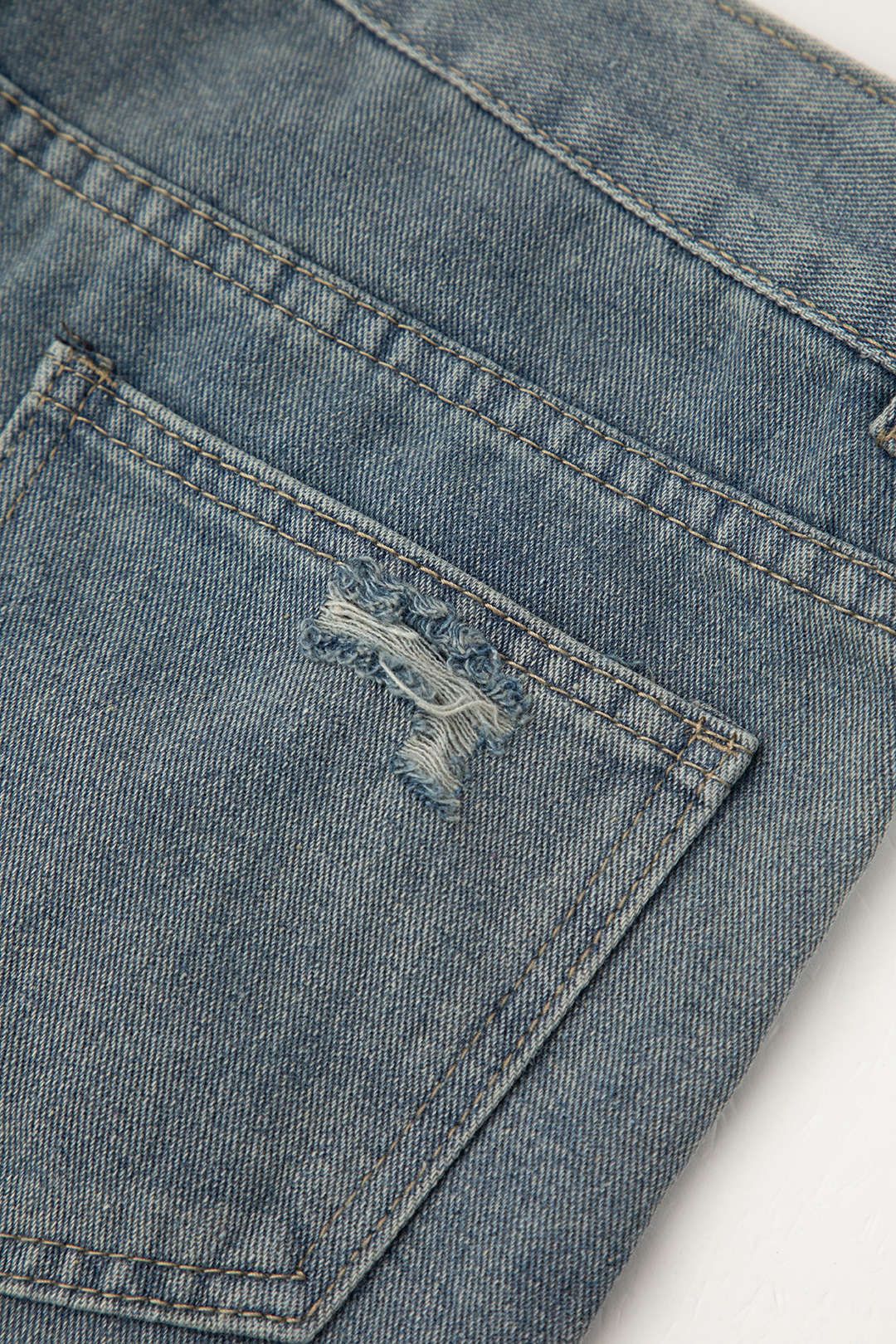 High Waisted Destroyed Straight Leg Jeans sold by Micas product image thumbnail 6