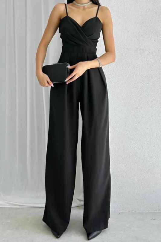 Cinched Waist and Delicate Strap Jumpsuit sold by Micas