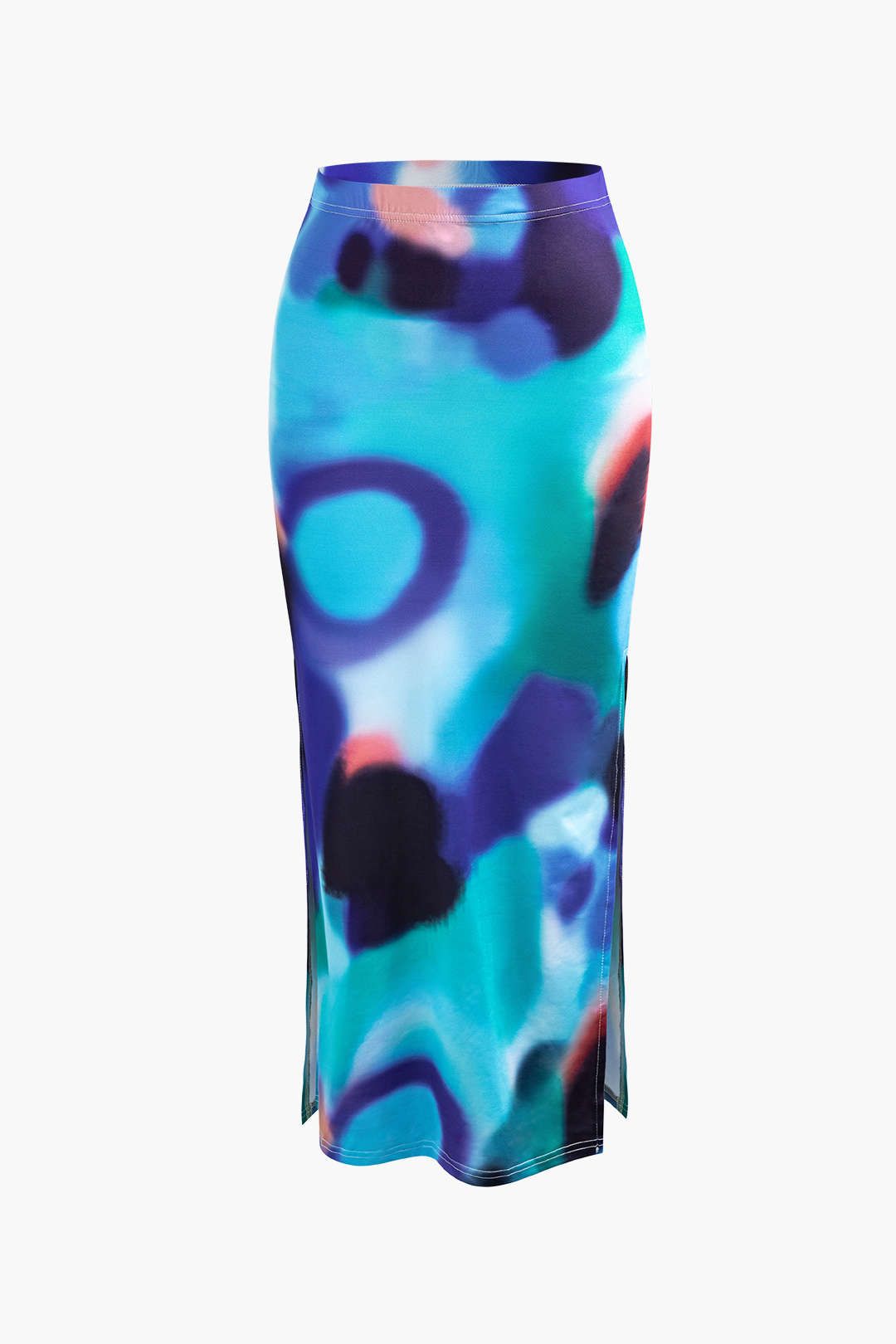 Tie Dye Square Neck Corset Top And Side Slit Midi Skirt Set sold by Micas product image thumbnail 3