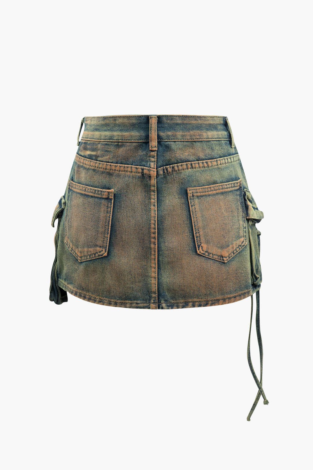 Flap Pocket Denim Mini Skirt sold by Micas product image thumbnail 4