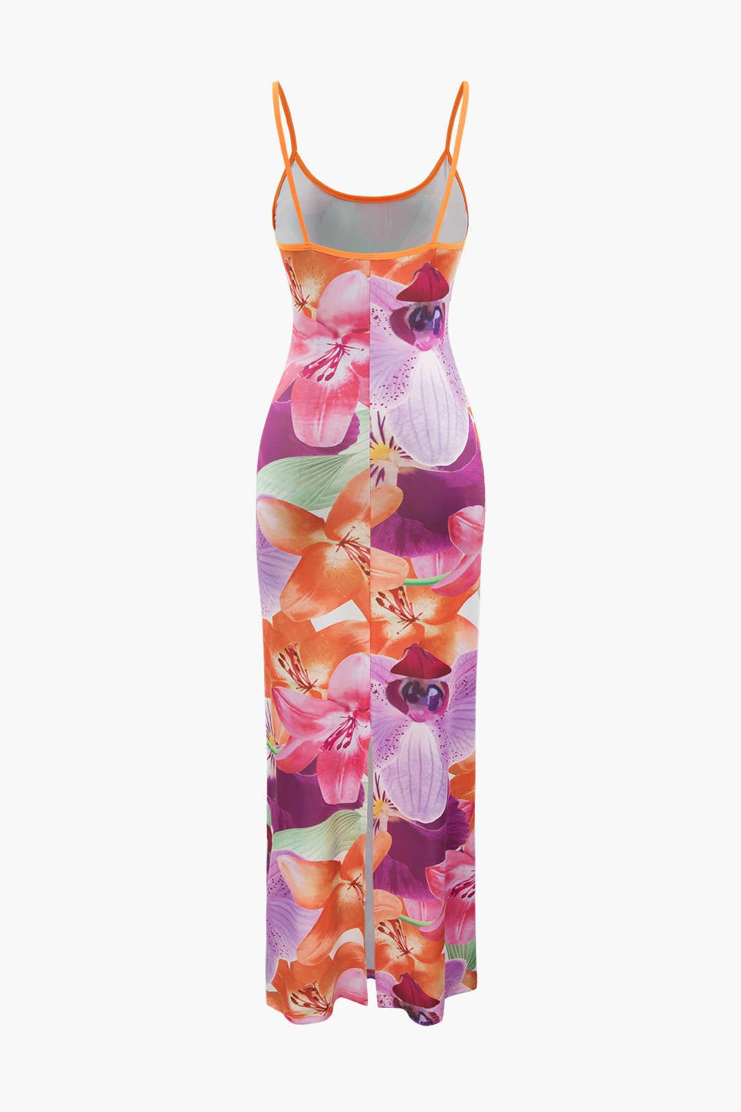 Floral Print Back Slit Maxi Dress sold by Micas product image thumbnail 2