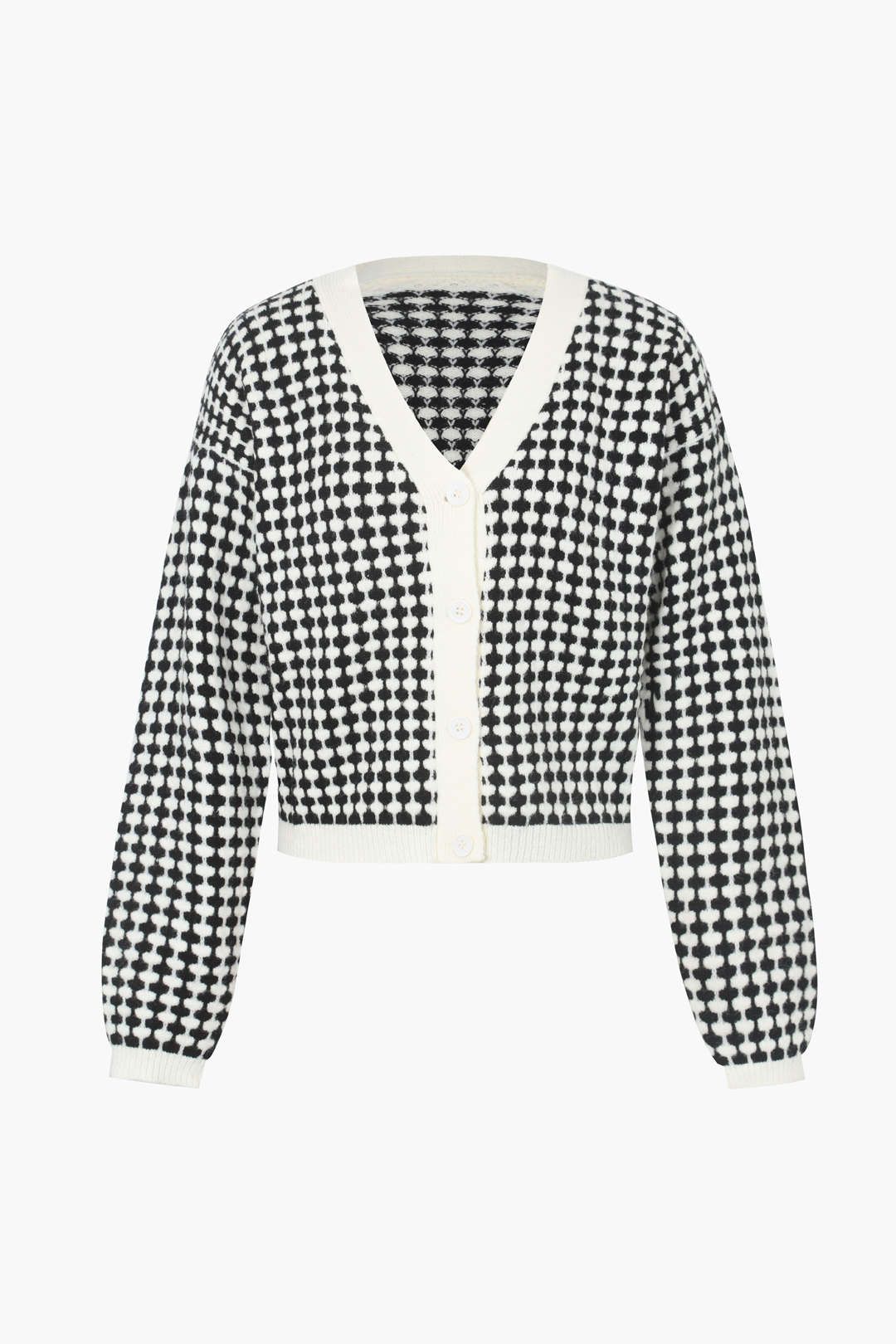 Checkerboard Cardigan sold by Micas