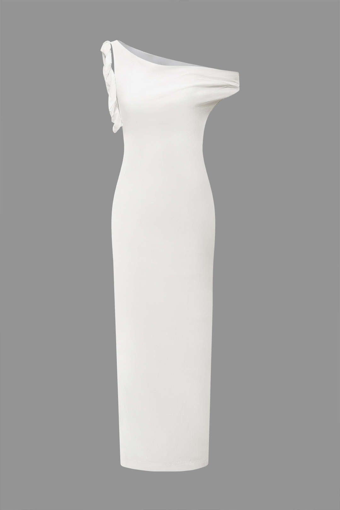 Asymmetric Back Slit Maxi Dress sold by Micas