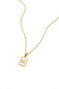 M Pendant Necklace sold by Micas