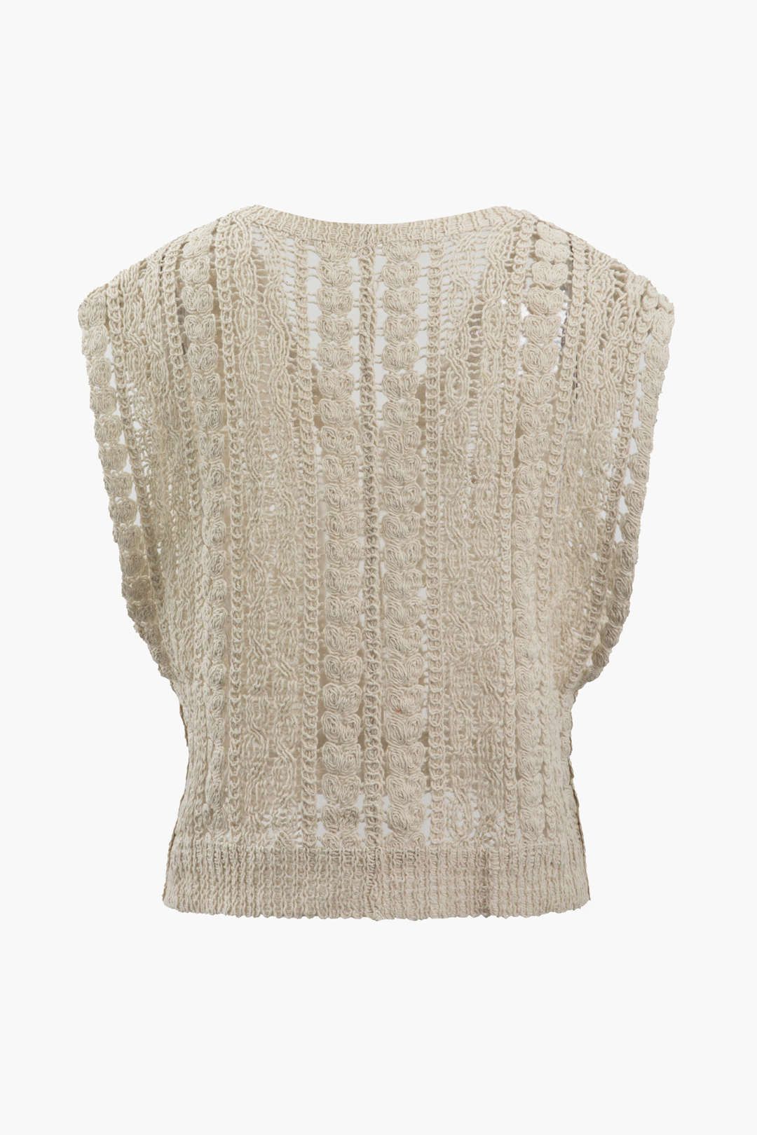 V-neck Crochet Knit Sleeveless Top sold by Micas product image thumbnail 2