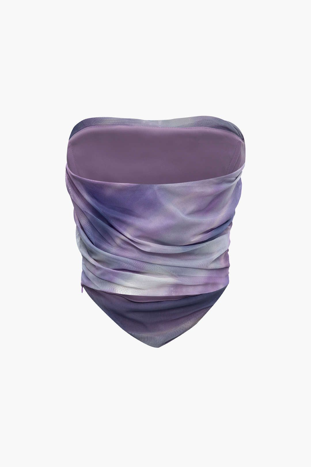 Tie Dye Ruched Mesh Tube Top sold by Micas product image thumbnail 2