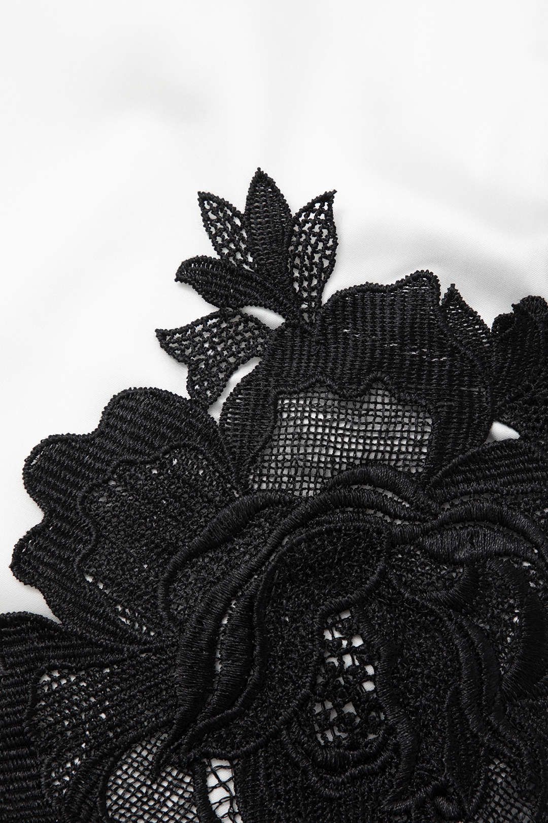 Floral Embroidery Tie Back Split Mini Dress sold by Micas product image thumbnail 3