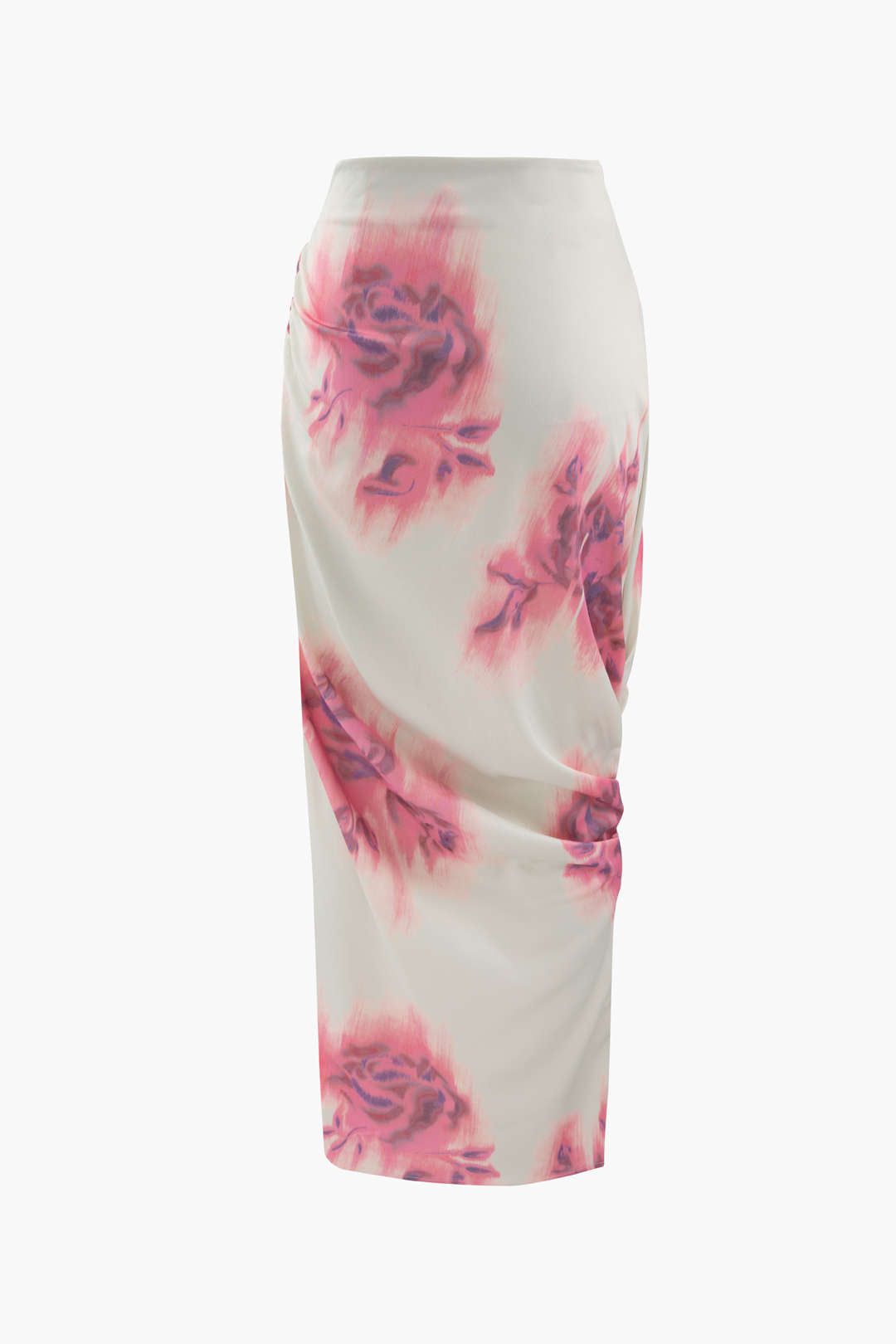Floral Print Satin Ruched Midi Skirt sold by Micas product image thumbnail 2