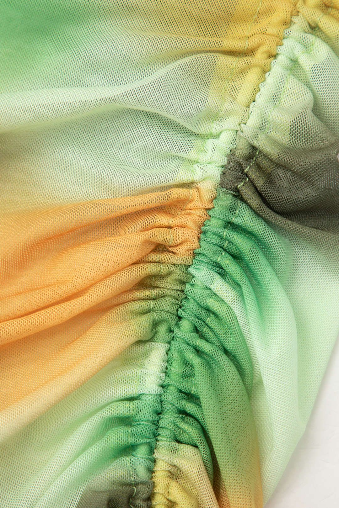 Tie Dye Mesh Ruched Sleeveless Midi Dress sold by Micas product image thumbnail 3