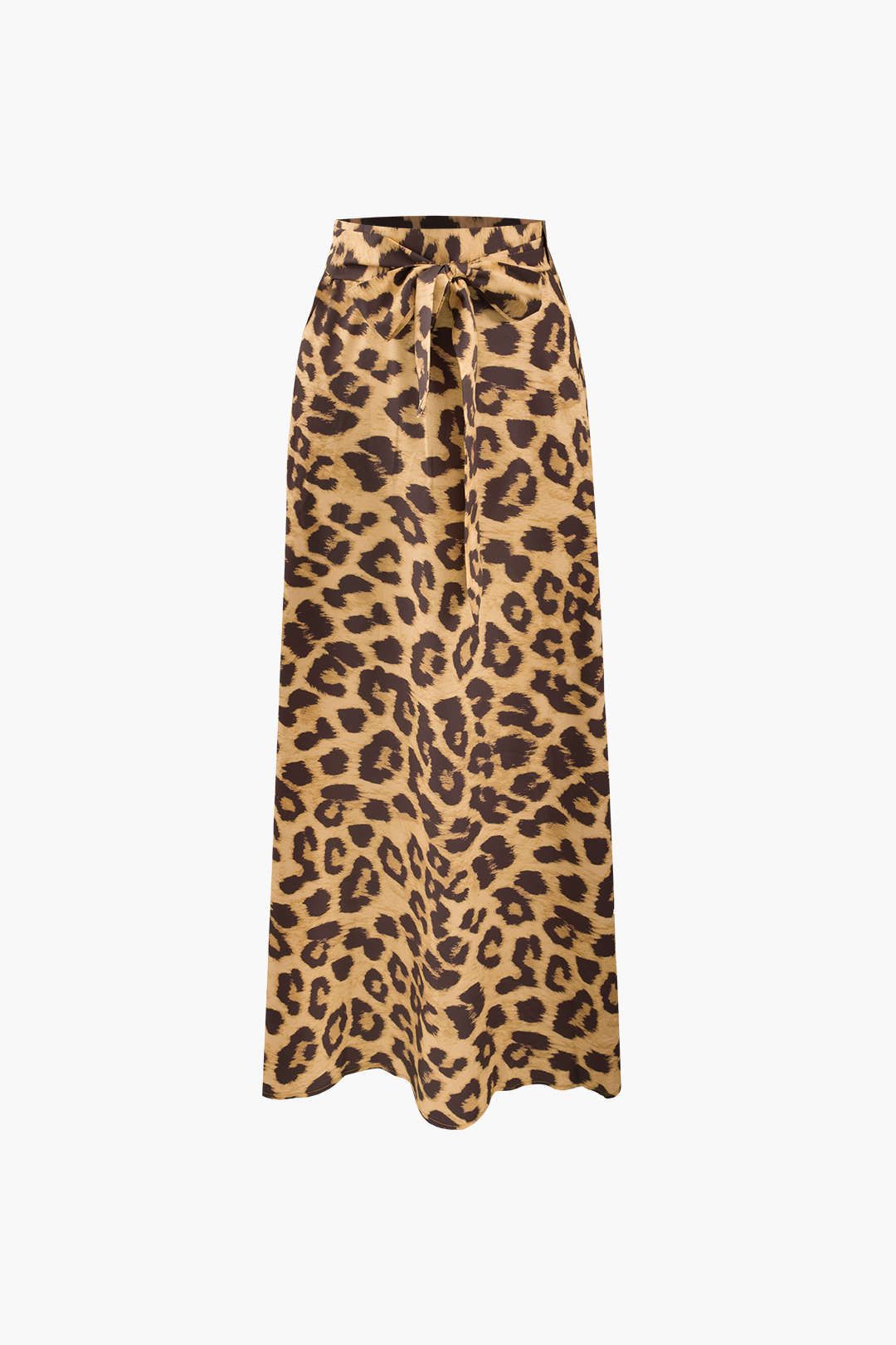 Leopard Print Knot Waist Midi Skirt sold by Micas