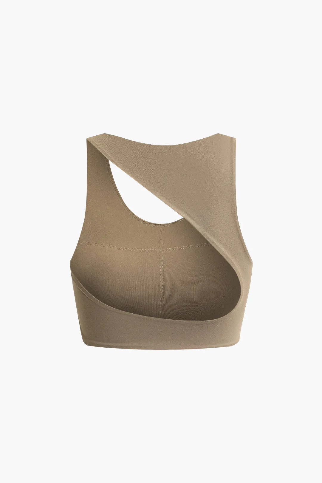 Solid Cut Out Asymmetrical Sports Bra sold by Micas product image thumbnail 2