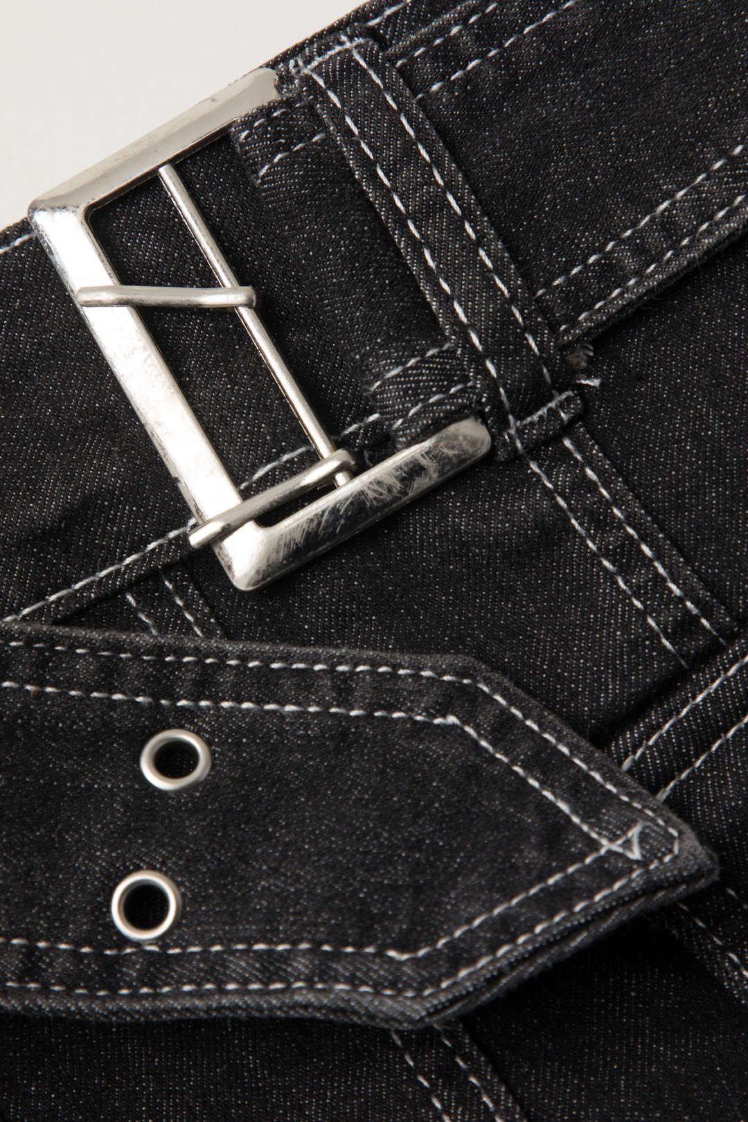 Belted Topstitching Pleated Mini Skirt sold by Micas product image thumbnail 4