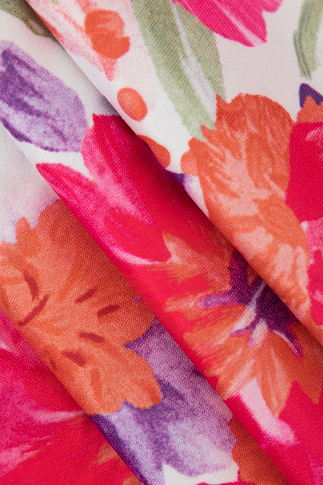 Floral Print V-neck Side Slit Maxi Dress sold by Micas product image thumbnail 4