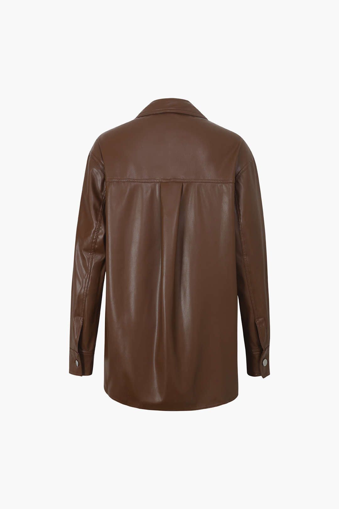Flap Pocket Faux Leather Jacket sold by Micas product image thumbnail 2