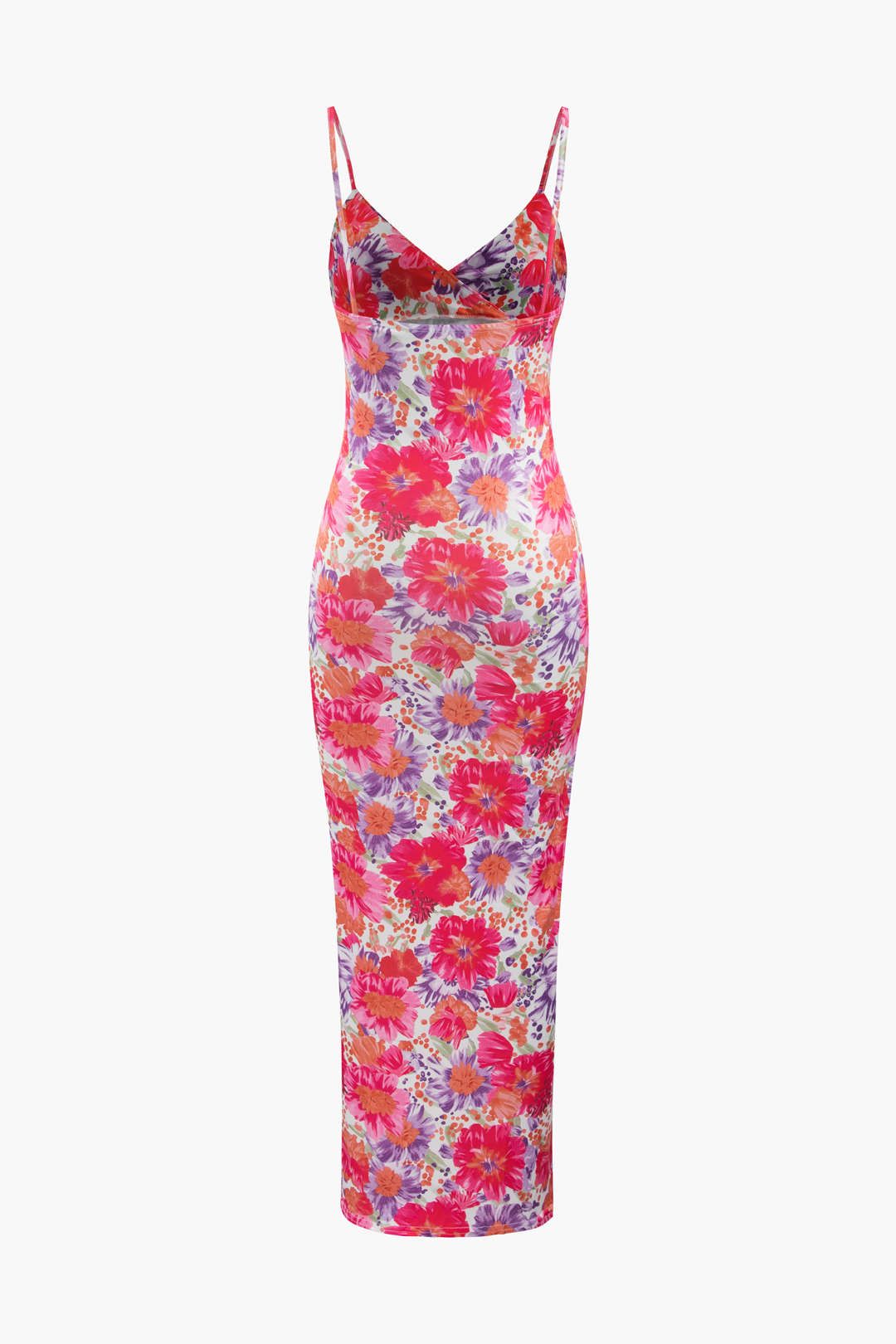 Floral Print V-neck Side Slit Maxi Dress sold by Micas product image thumbnail 2