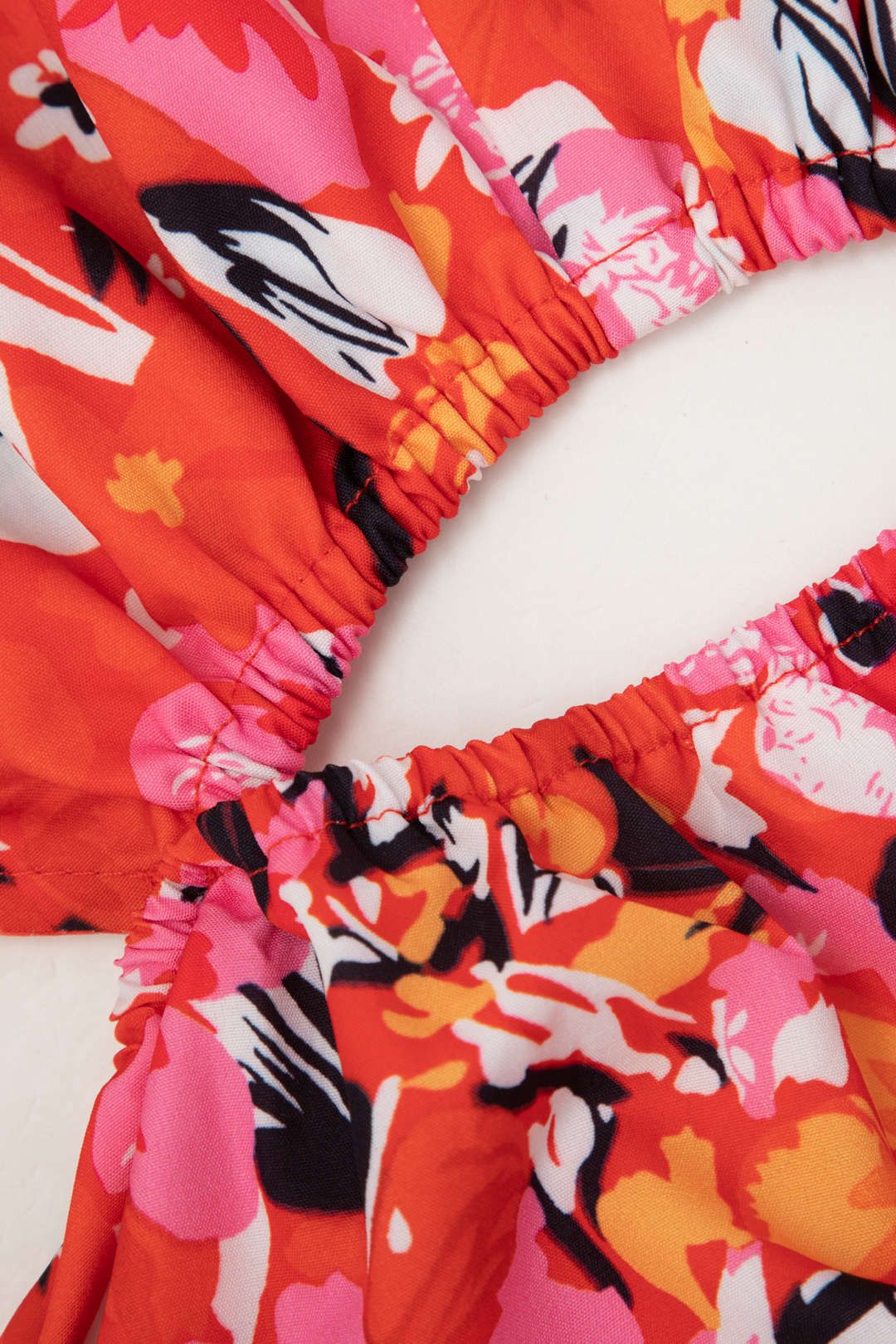 Floral Print Cross Tie Back Slit Maxi Dress sold by Micas product image thumbnail 3