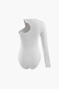 Asymmetric Shoulder Twisted Bodysuit sold by Micas