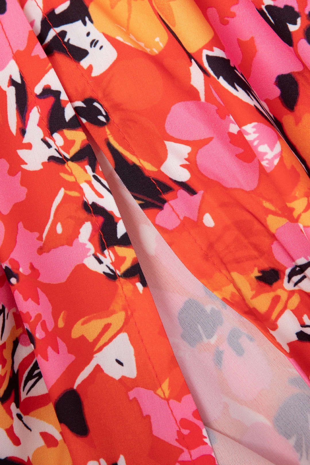 Floral Print Cross Tie Back Slit Maxi Dress sold by Micas product image thumbnail 4