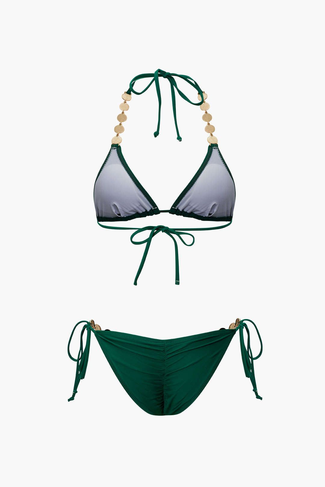 Crystal Halter Tie Side Bikini Set With Headband sold by Micas product image thumbnail 3