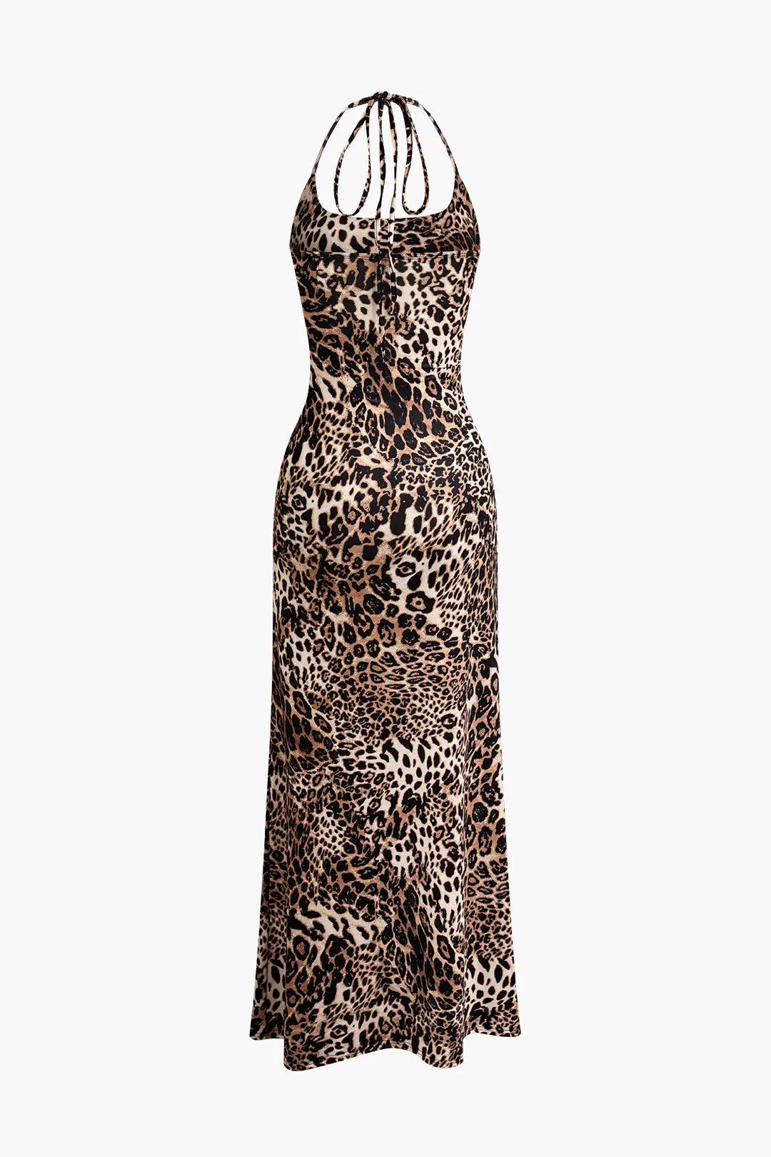 Leopard Print Halter Maxi Dress sold by Micas product image thumbnail 2