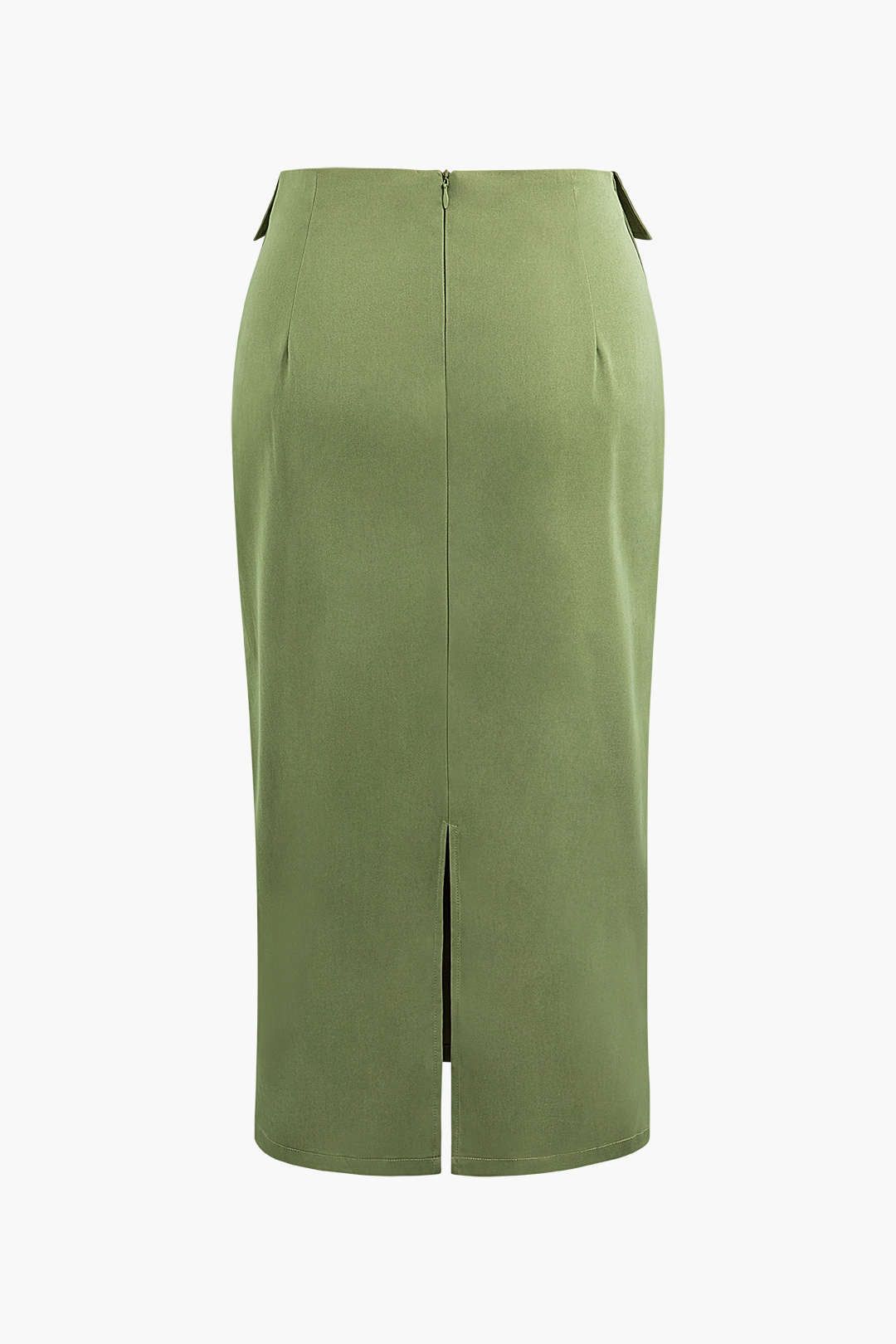 Flap Pocket Split Midi Skirt sold by Micas product image thumbnail 2