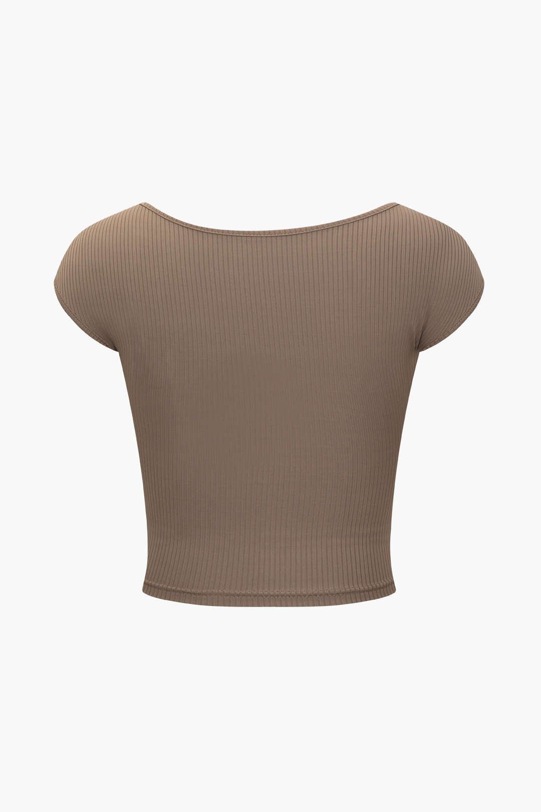 Square Neck Cut Out Crop T-Shirt sold by Micas product image thumbnail 2