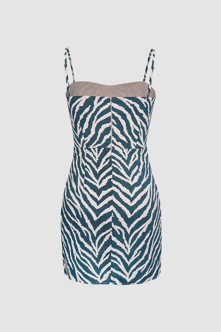 Zebra Print Split Mini Dress sold by Micas product image thumbnail 5