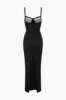 Lace Trim Patchwork Maxi Dress sold by Micas