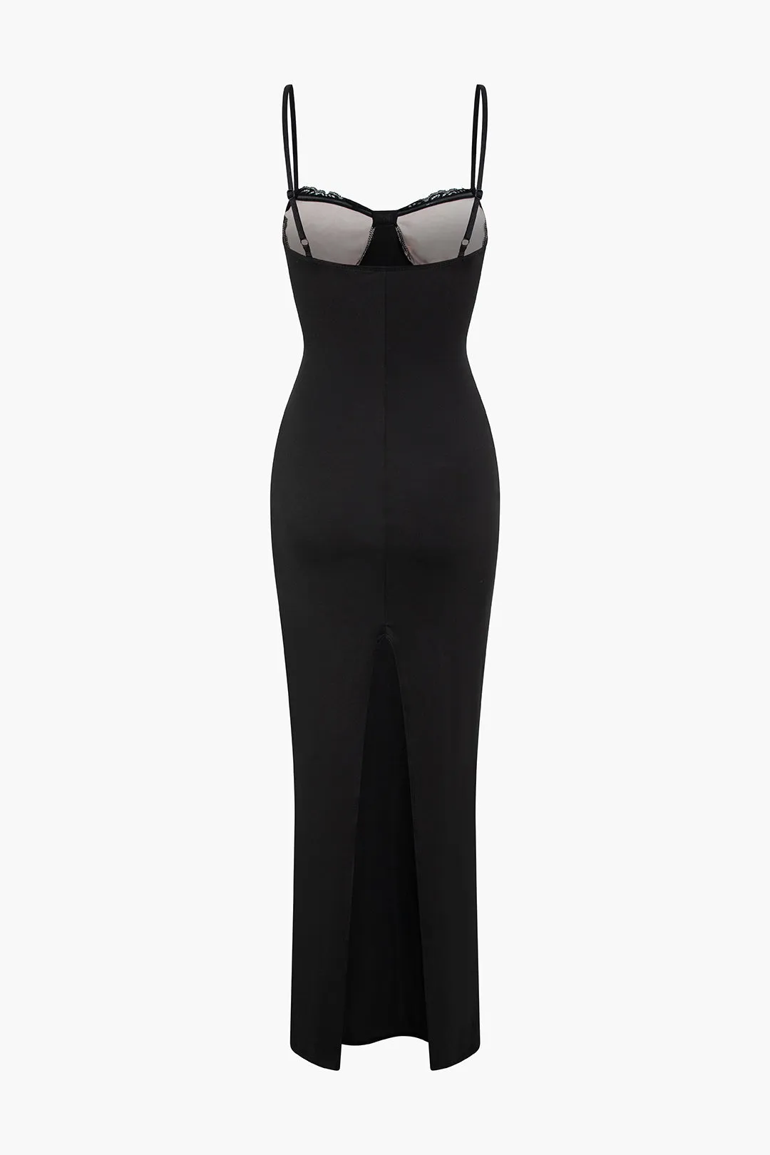 Lace Trim Patchwork Maxi Dress sold by Micas product image thumbnail 3