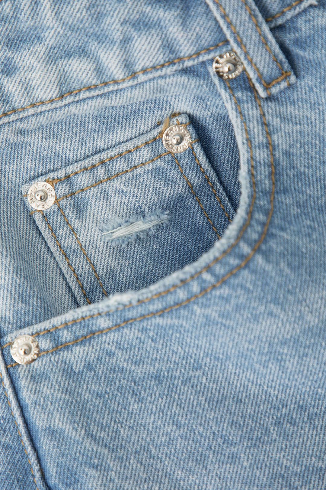 Faded Destroyed Straight Leg Jeans sold by Micas product image thumbnail 5