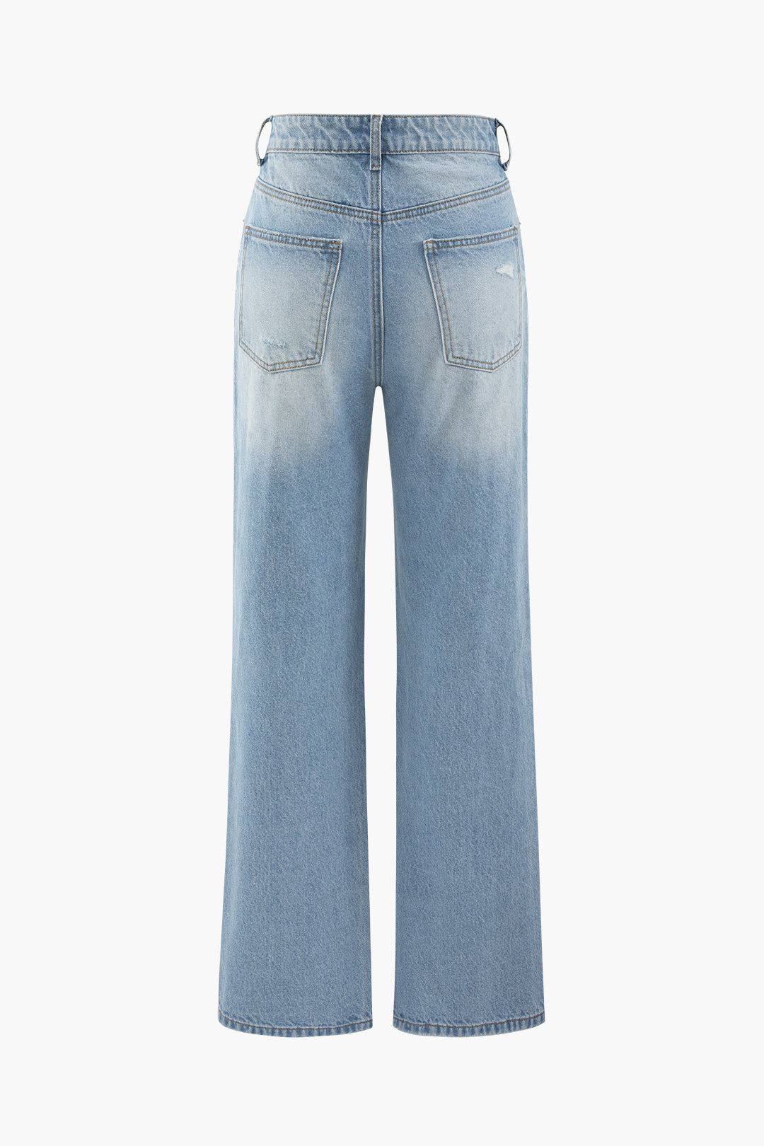 Faded Destroyed Straight Leg Jeans sold by Micas product image thumbnail 2