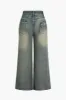 Retro Denim Washed Pocket Jeans sold by Micas