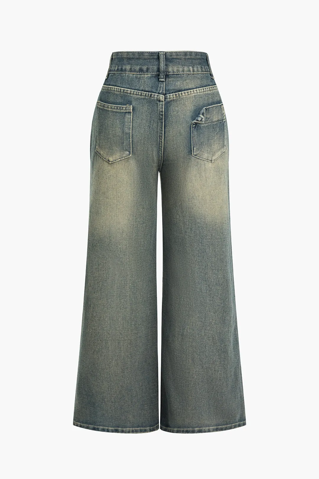 Retro Denim Washed Pocket Jeans sold by Micas product image thumbnail 2