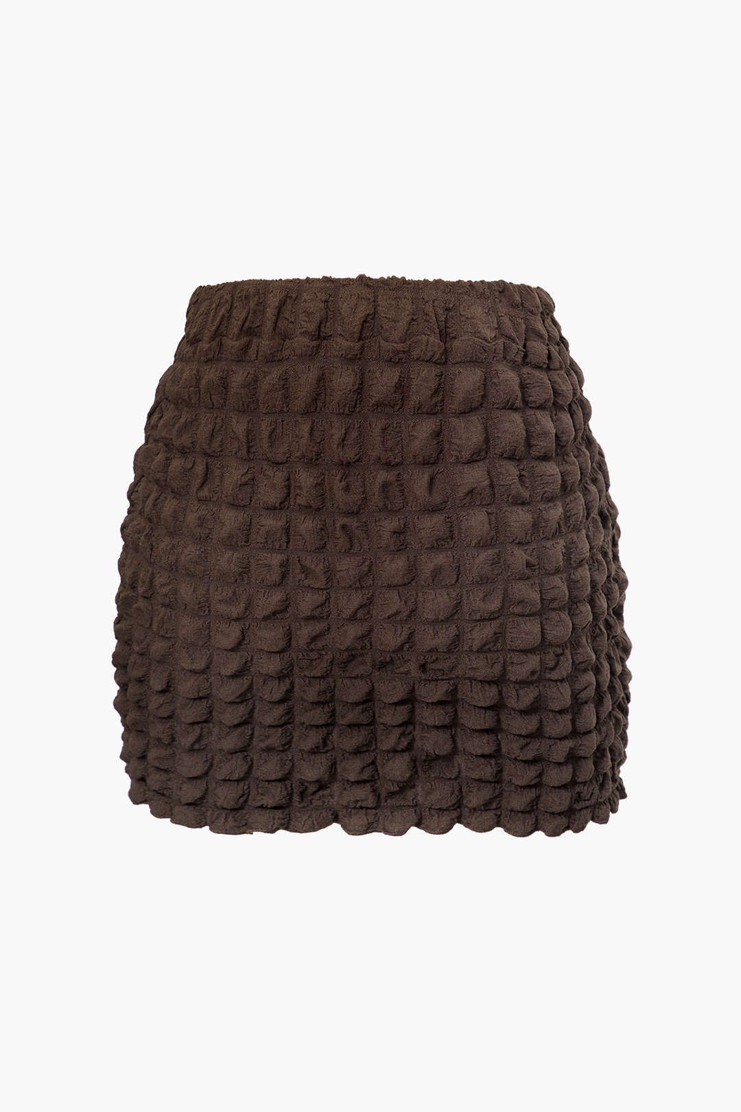 Popcorn Textured V-neck Collar Tie Front Top And Mini Skirt Set sold by Micas product image thumbnail 5