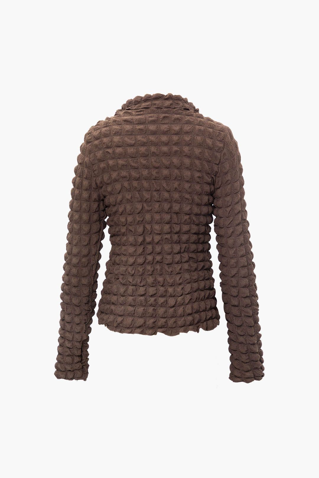 Popcorn Textured V-neck Collar Tie Front Top And Mini Skirt Set sold by Micas product image thumbnail 4